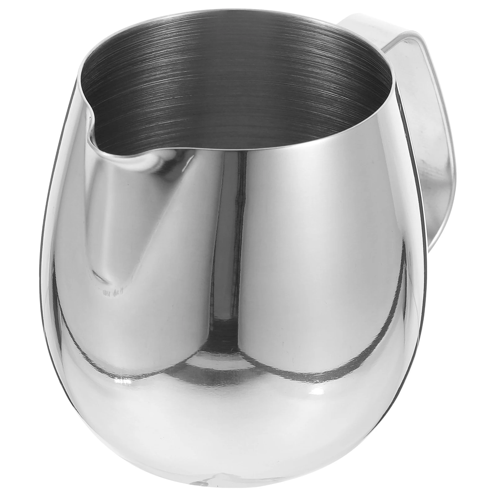 

Stainless Steel Latte Cup 304 Grade Thickened Egg Shaped Milk Frothing Jug For Espresso Perfect Capacity Single Serving