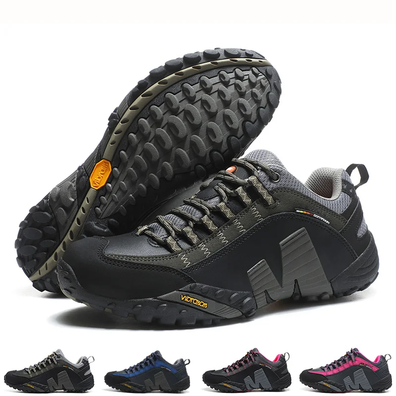 2024 Professional Hiking Shoes Man Leather Trekking Shoes Men High Quality Outdoor Wear Resistant Shoes For Man