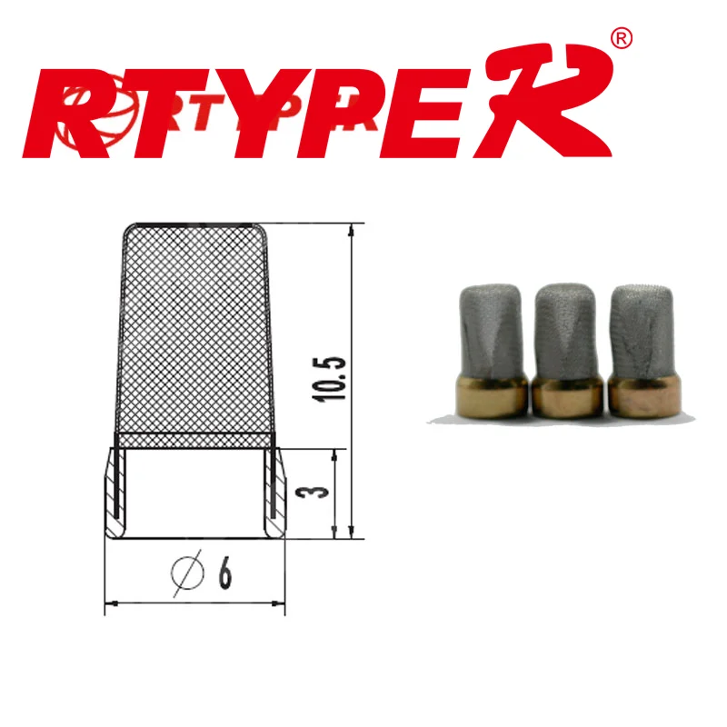 High Quality Auto Parts 100 Pieces Fuel Injector Repair Kit Metal Micro Filter 11009 For Toyota  6*3*10.5mm