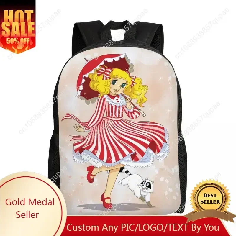 Candy Candy Travel Backpack Women Men School Computer Bookbag Japan Anime Manga College Student Daypack Bags