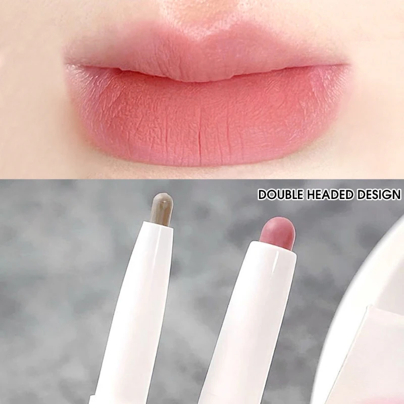 ดินสอเขียนขอบปากสองหัวสำหรับนักเรียนร่างรูปร่างริมฝีปากเปลือย