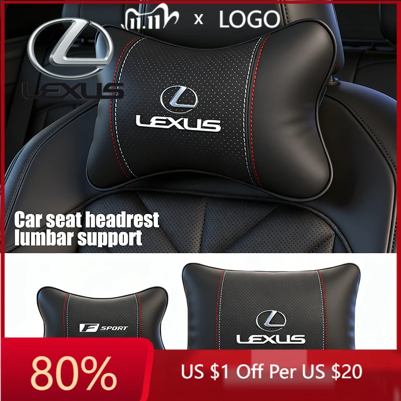 

2026 Hot Interior Stickers Car Seat Headrest Lumbar Support Spine Protect Neck Rest Cushion For Lexus F SPORT ES RX NX LS UX LM