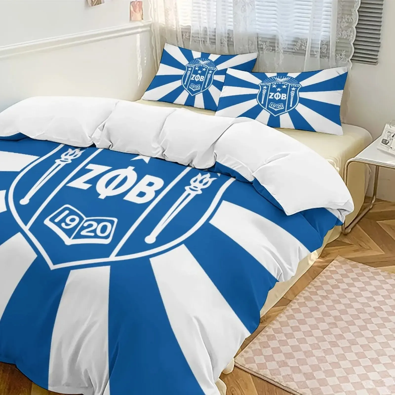 

Zeta Phi Beta ZPB Sorority Bedding Set Boys Girls Twin Queen Size Duvet Cover Pillowcase Bed Kids Adult Home Textileextile