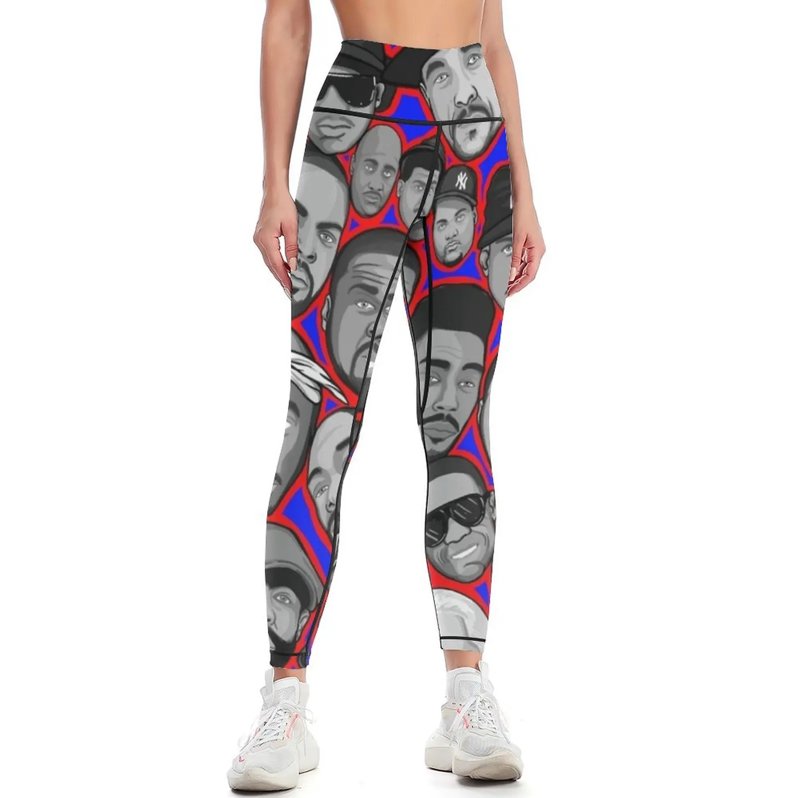 

old school hip hop legends collage art Leggings Sportswear woman gym sport legging Women's push up Womens Leggings