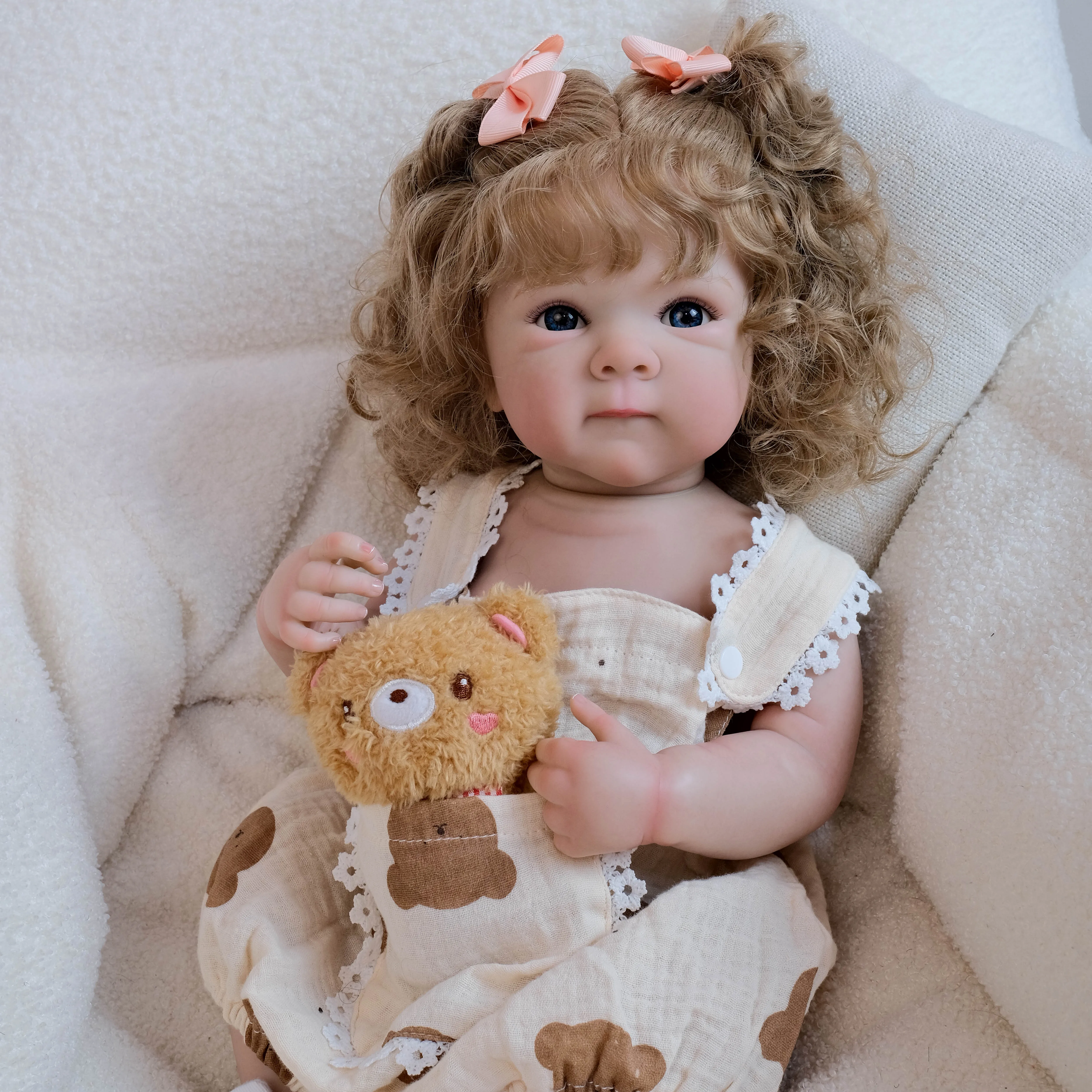 NPK 19 inch Bettie Reborn Babypop Pasgeboren Levensechte Soft Touch Knuffelige 3D Huid Geschilderd Hand Geworteld Haar Collectible speelgoed