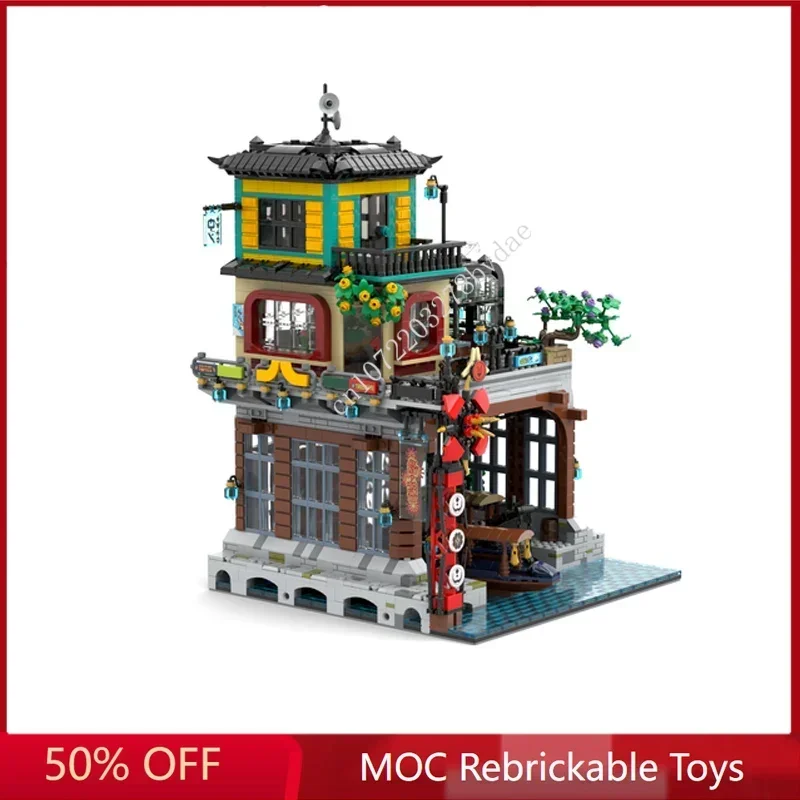 3239PCS NINJA City Expansion Modular MOC Creative street view Model Building Blocks Architecture Assembly Model Toys Gifts