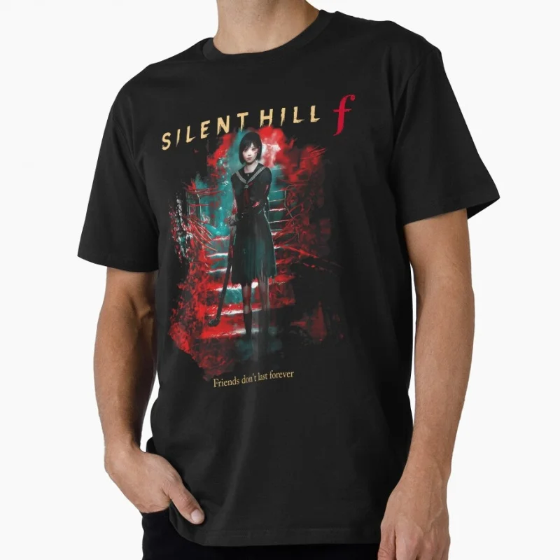 

Friends Don't Last Forever Silent Hill Horror Graphic Tee Unisex Short Sleeve Gift t Shirt 100% cotton Clothes All size tops