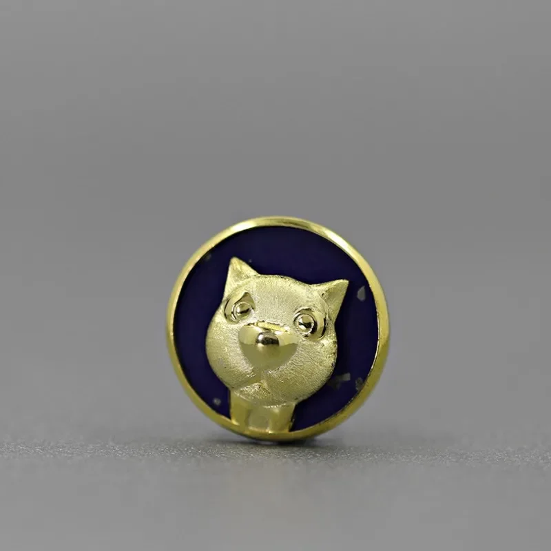 INATURE Cat Selfie 925 Sterling Silver Cute Animal Brooch For Women Suit Shirt Collar Lapel Pin Fashion Jewelry