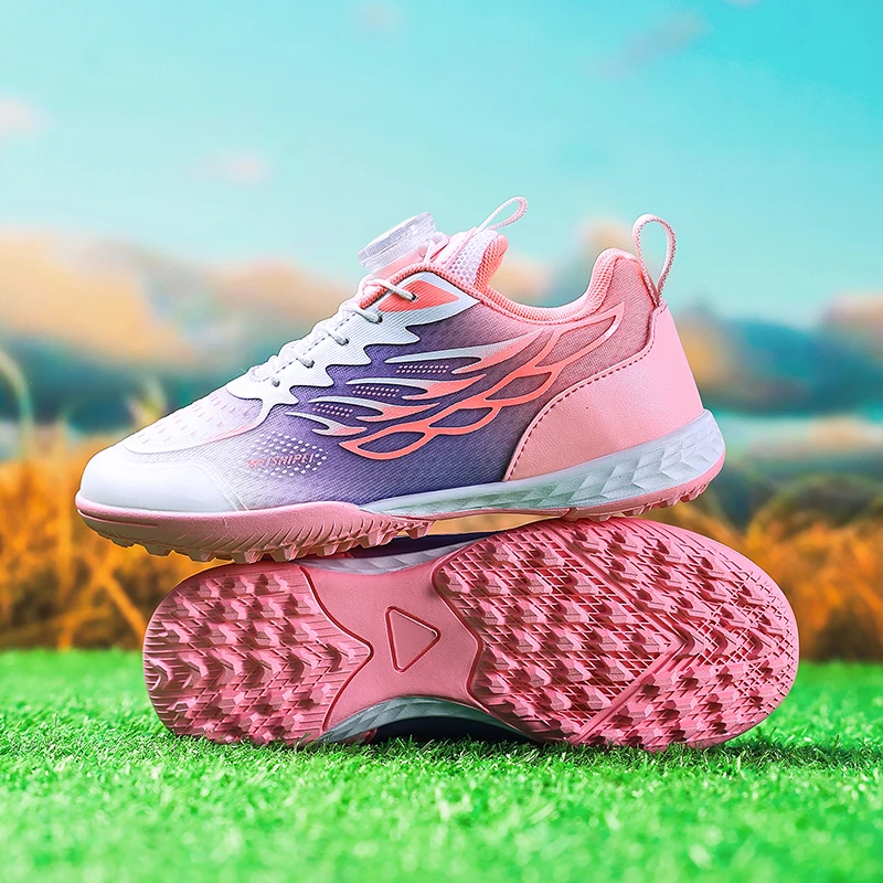 

High Quality Men Low Cut Soccer Shoes Society Cleats TF/FG Football Field Boots Comfortable Sneaker Rotary Buckle Seamless