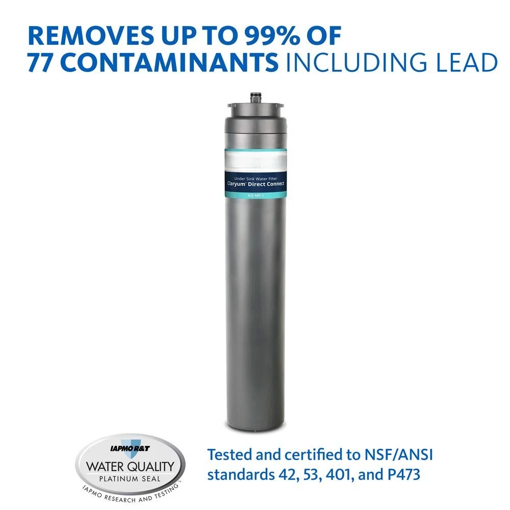 

Under Sink Water Filter Replacement - Direct Connect Under Counter Filtration System - AQ-MF-1-R