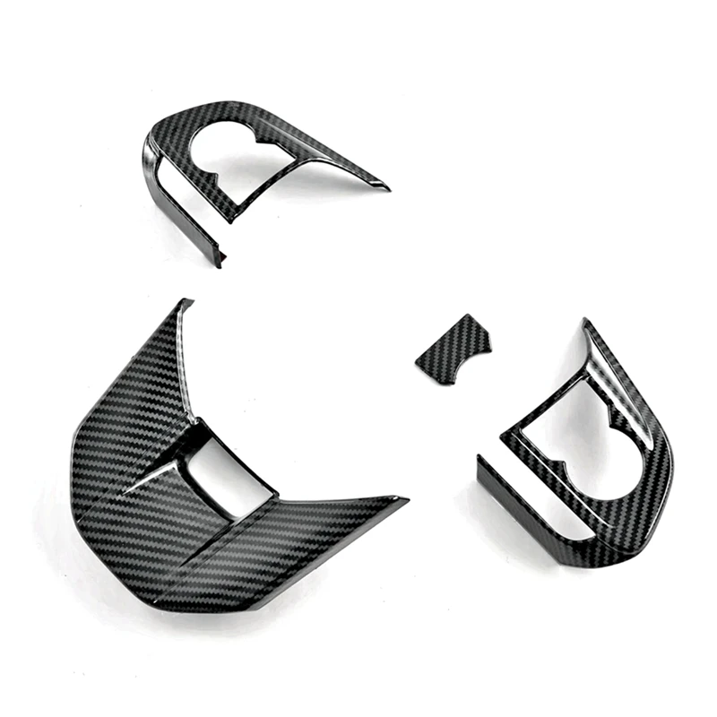 Steering Wheel Cover Trim Kit For Toyota Yaris Cross 2023 2024 Southeast Asia Version Interior Replacement Carbon Fiber