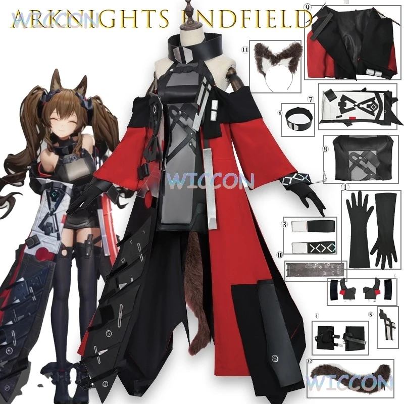 

‌ ‌ ‌ ‌ Аниме игровой персонаж Arknights Endfield Gherpelta косплей костюм полный комплект Хэллоуин карнавальный наряд двойное проникновение