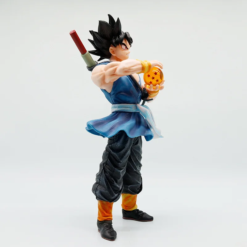 Dragon Ball Z Super Saiyan Goku Rage Statue Holding Dragon Ball Anime Figure Desktop Decor - view 3