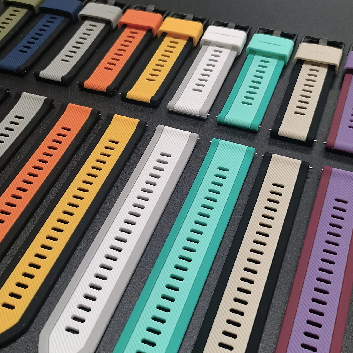 22 مللي متر حزام ساعة اليد ل الأحفوري GEN 6 5 5E 44 مللي متر/GEN 5 LTE 45 مللي متر الرياضة سيليكون الفرقة Gen 5 كارلايل/جوليانا كوريا سوار معصمه #3