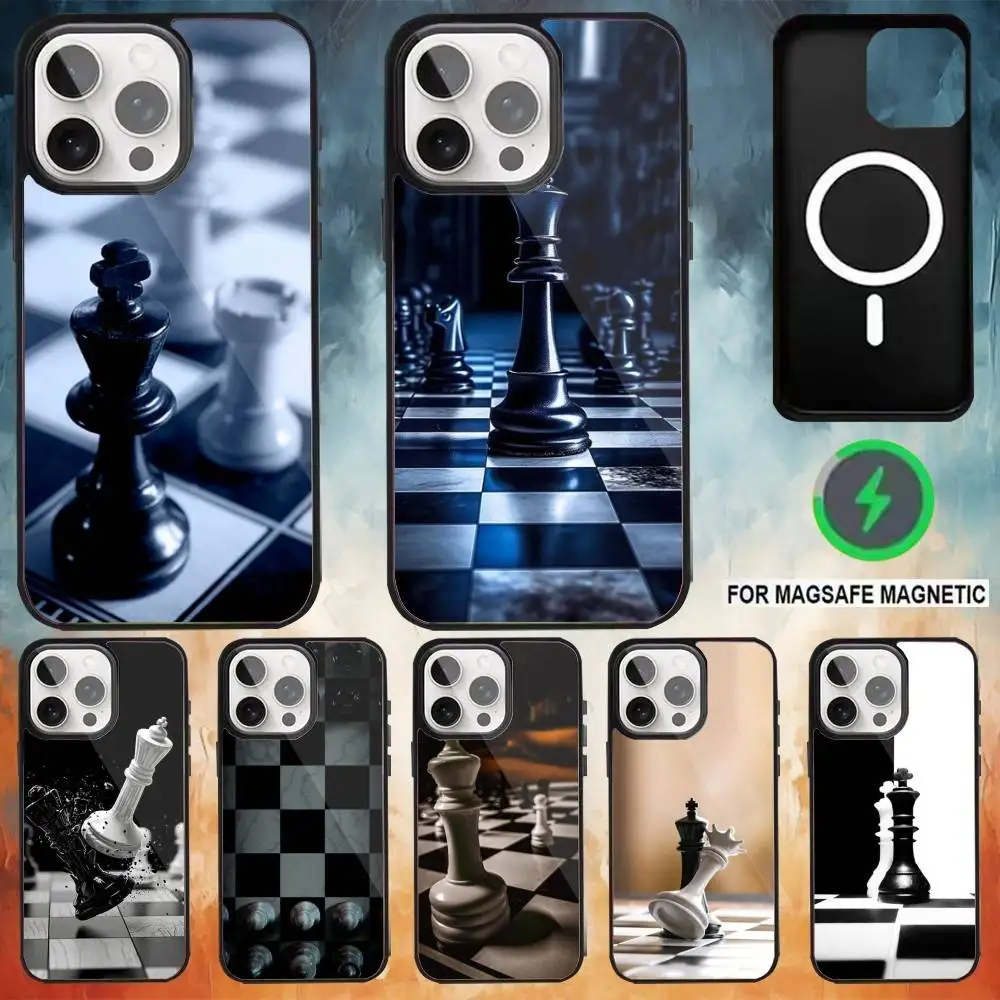 

chess wallpaper Phone Case For iPhone17,16,15,14,13,12,11 Plus,Pro Max Magnetic For Magsafe Wireless Charging