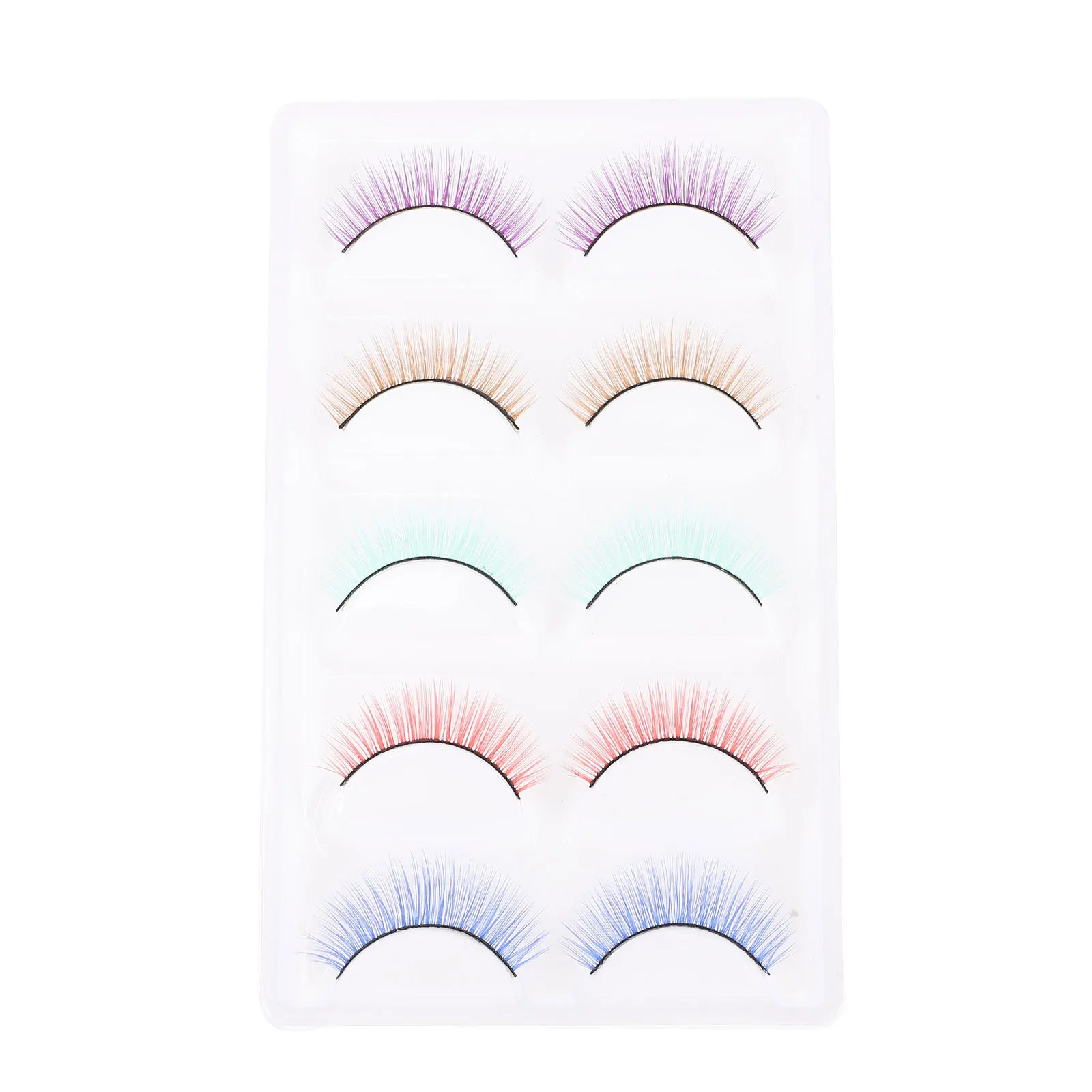 Colorful False Eyelashes Reusable Lightweight Makeup Lashes For Women Girls Party Stage Diy Eyelash Extensions