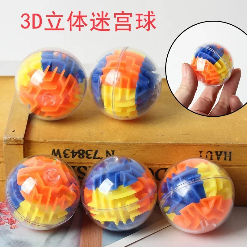 Rolling Ball 3D Maze Cube Transparent Six-Sided Puzzle Speed Matching Cube Game Cube Maze Children's Educational