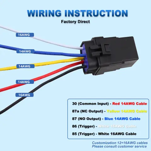 (5개/팩) KKA-V4W 12V/24V 4Pin/5Pin 40A 방수 자동 릴레이, JD1912/1914/2912/2914 유형, 케이블 없음