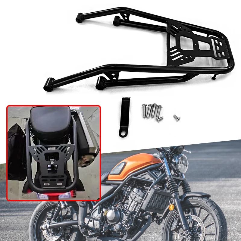 CL250 CL300 Motorcycle Black Rear Luggage Rack Cargo Rack Tail Rack Fit For Honda SCL500 2021 2022 2023 2024 CL500 Accessories