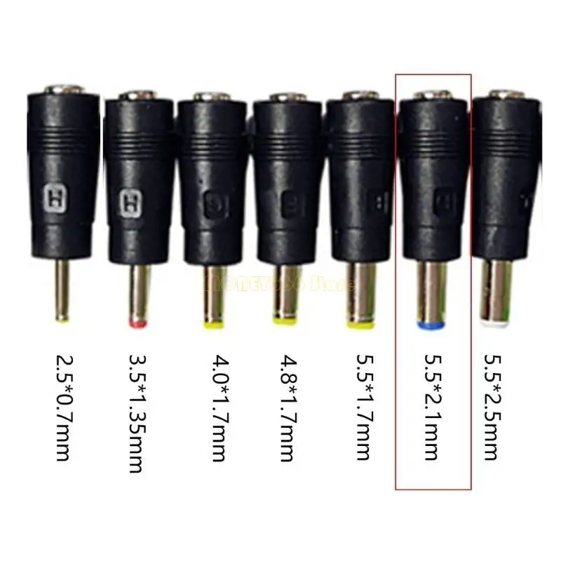 F62C 5.5mmx2.1mm Female to Male Connectors Charging 5.5x2.5mm/5.5x2.1mm Adapter