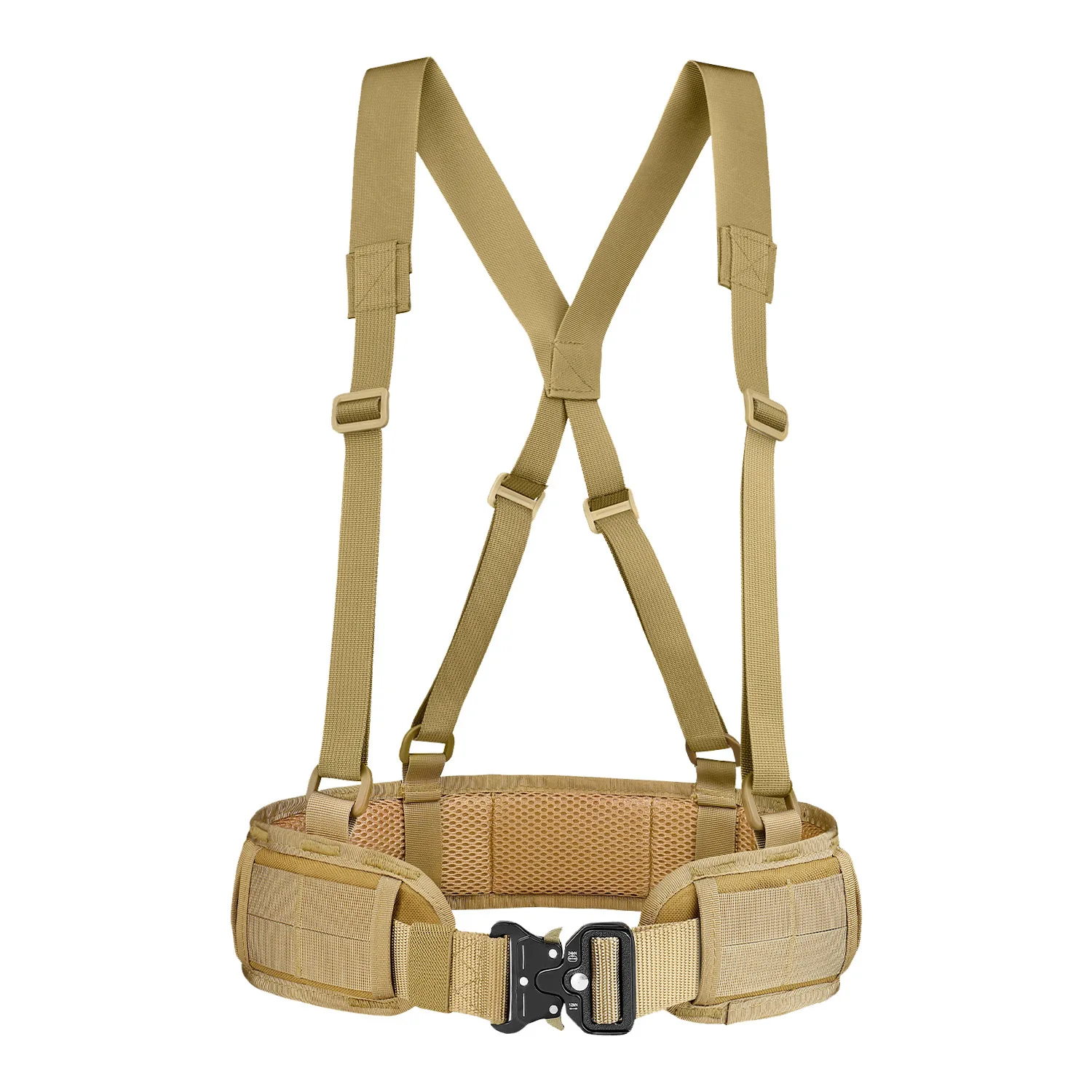 حزام مولي تكتيكي - أحزمة كتف عسكرية من النايلون لمعدات الهواء الطلق والادسنس والمشي لمسافات طويلة