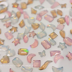 100PCS Mini Flatback Nail Art Decoration Rhinestone Crystals Opal Stone Accessories For Manicure Decor Nails Supplies Material