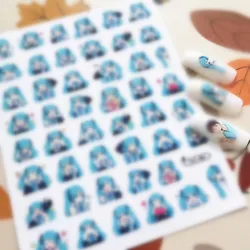 Newest TSC 164 Japanese Anime Design 3D Back Glue Self Adhesive Decal Slider DIY Decoration Tips Nail Stickers