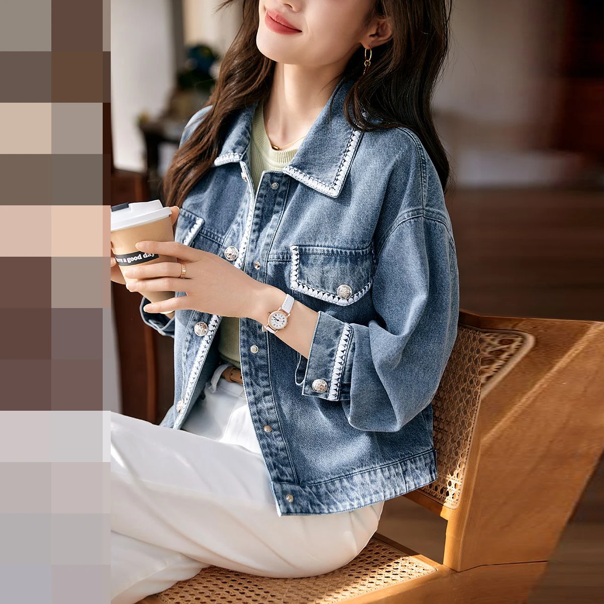 Spring 2025 New Fashionable Commuter Cowboy Jacket Loose Jacket Women's Top  women jacket  ropa mujer