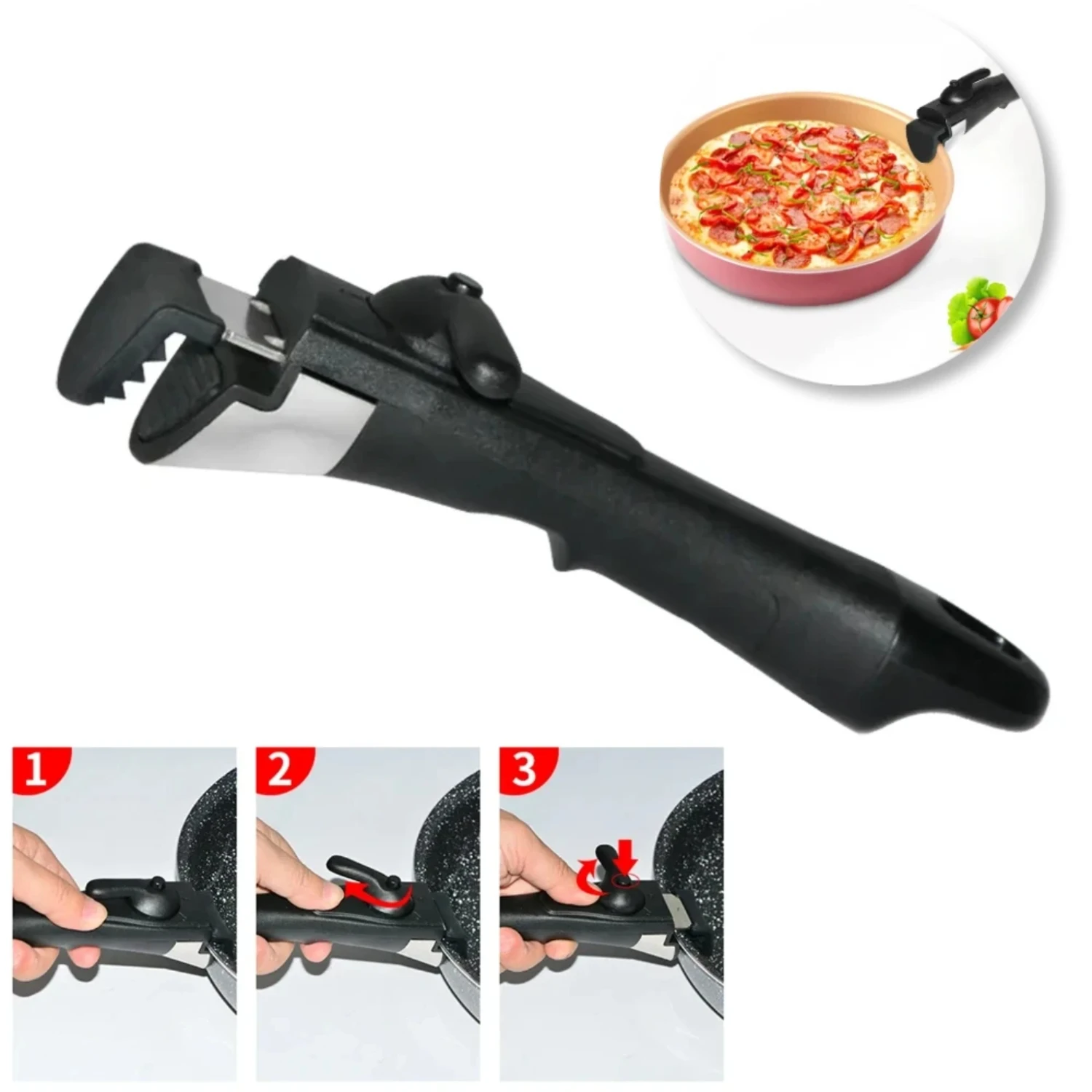 Tableware Detachable Replacement Clip Hand Grip  Ergonomic  Accessories Removable Pan Pot Handle  Cookware