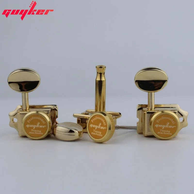 GUYKER Vintage Gold Lock String Tuners Electric Guitar Machine Heads Tuners For ST TL Guitar Tuning Pegs