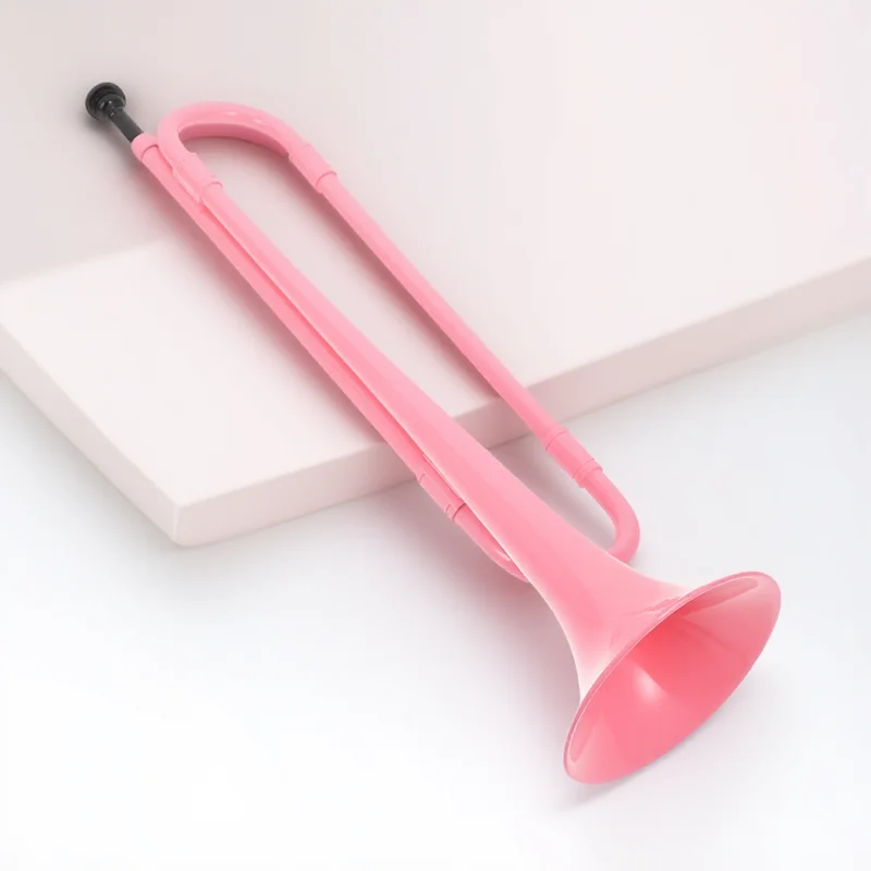 

1pc Durable Abs Trumpet Beginner Musical Instrument Student Learning Tool Decoration Gift For Office Home Party
