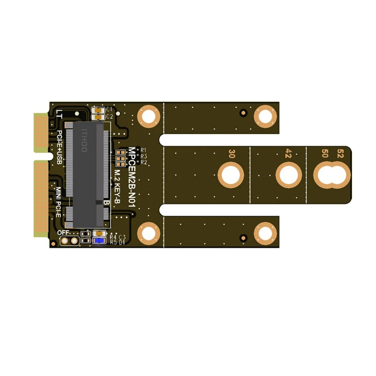 New Adapter Card MPCIE to KEY-B Expansion Slot MINIPCI-E to M.2 NGFF NIC Adapter Card WIFI Interface to M Adapter Card A