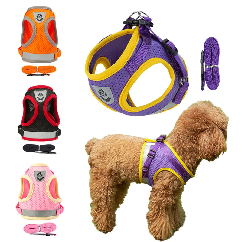 

Puppy Harness and Leash Set Pet Cat Chest Straps for Small Medium Cats Dog Harness Vest Chihuahua Walking Collar Yorkies Rope