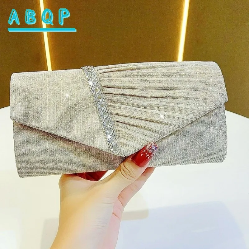 

New Evening Clutch Luxury Brand Diamond-encrusted Sequined Evening Clutch Fashionable Shiny Women's Shoulder Crossbody Bag