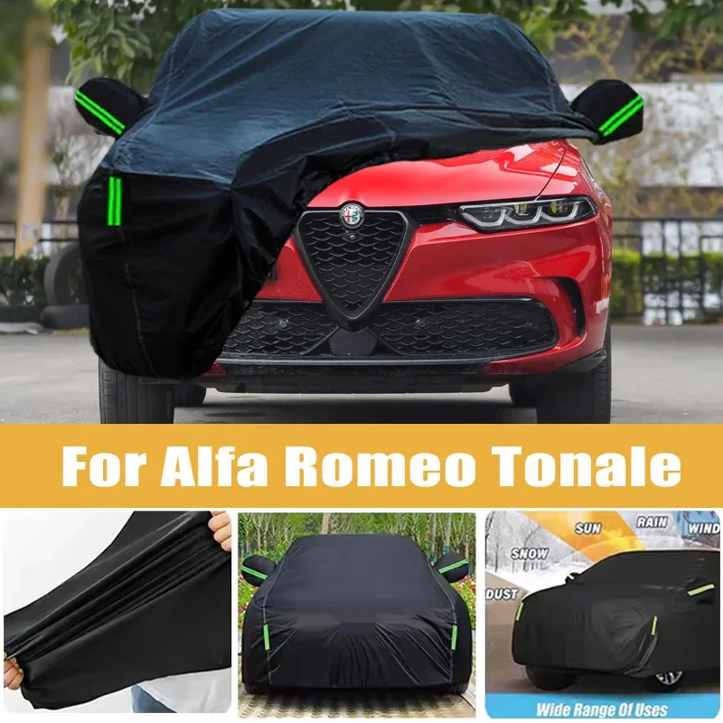 

For Alfa Romeo Tonale Full Car Cover Four Seasons Outdoor Sun Anti UV Rain Snow Dust Protection Oxford Cloth Accessories