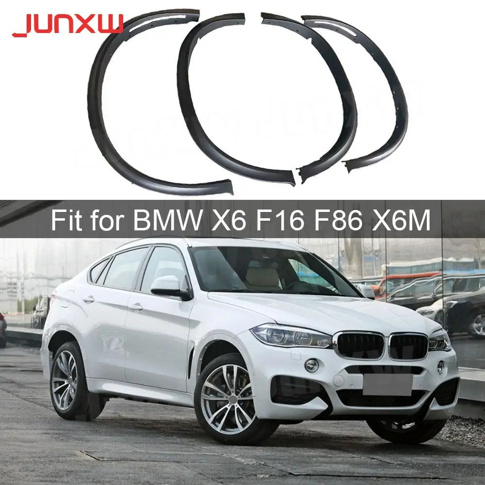 

For BMW X6 F16 F86 X6M 2015 - 2018 Protector Cover Mud Guard PP Wheel Eyebrow Car Fender Flares Mudguard Lip Body Kit