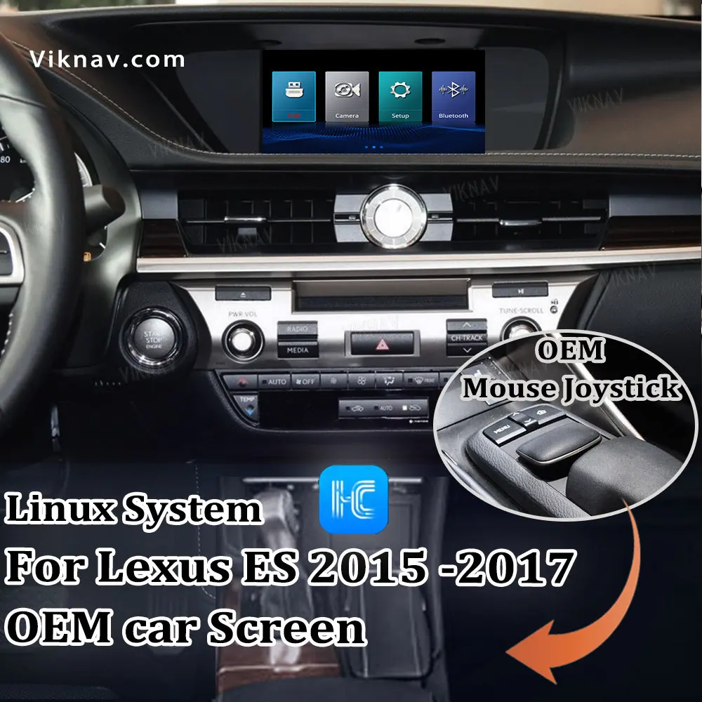 Viknav Fit For Original Car Screen Linux System For Lexus ES 2015 2016 2017 Wireless Apple CarPlay Android Auto