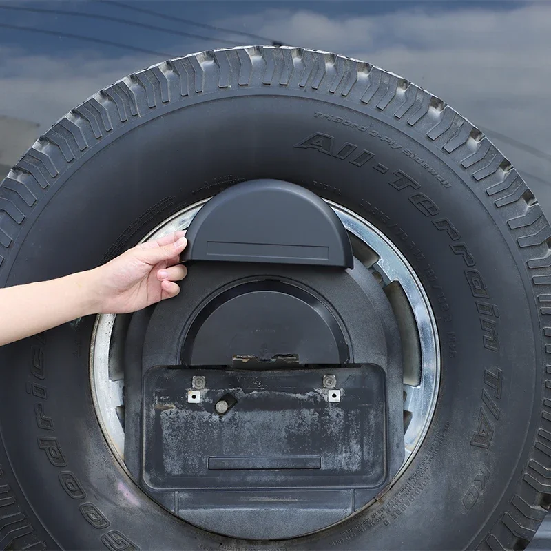 For Hummer H2 2003-2009 ABS Bright Car Trunk Tailgate Rear Spare Tire Wheel Cover Trim  Exterior Decoration Ar Accessories