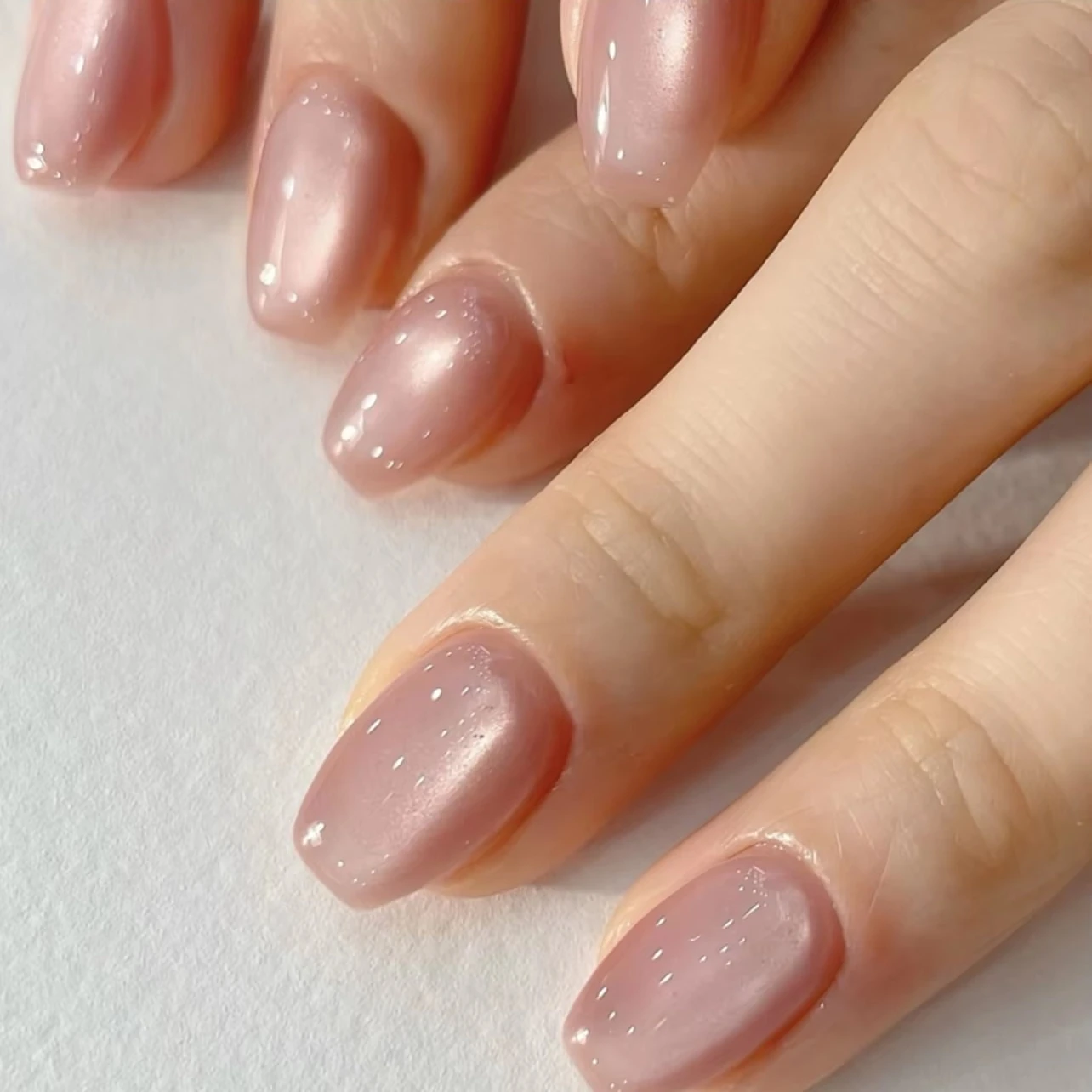 الوردي هالة الصباغة القط العين الباليه الأظافر كاذبة الفن Bowknot حجر الراين بريق مسحوق طويل وأشار الأظافر وهمية اللوز الصحافة على الأظافر