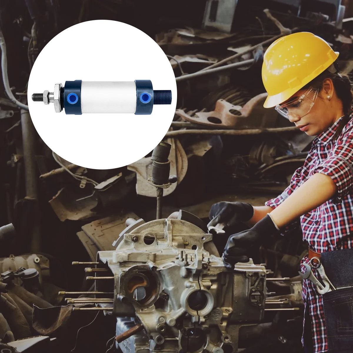 

Mal40 Aluminum Alloy Mini Air Cylinder Miniature Pneumatic Cylinder Double Action High Strength Industrial Automation