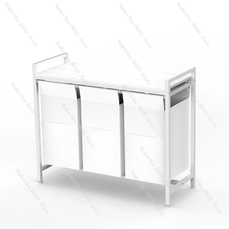 Clothes Laundry Basket with Classification Rack, Pull-out Detachable Storage Bags, Multi-functional Underwear and Dirty Clothes