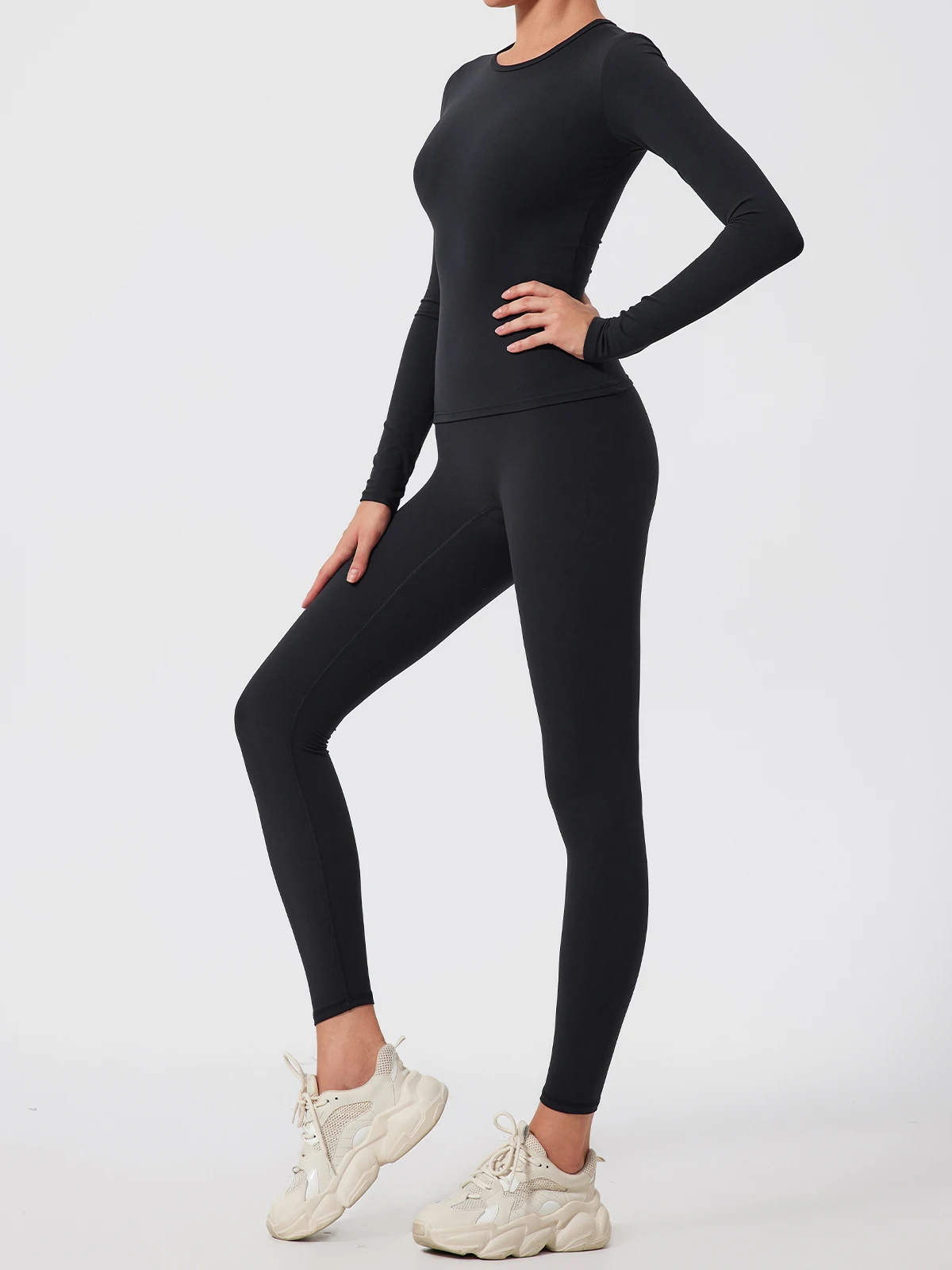 Neue Sommer-Sport-Langarmshirts für Damen, lässiges Outdoor-Oberteil, Fitnesskleidung, T-Shirt, Yoga-Shirt, Push-Up-Workout-Kleidung – Detail 10