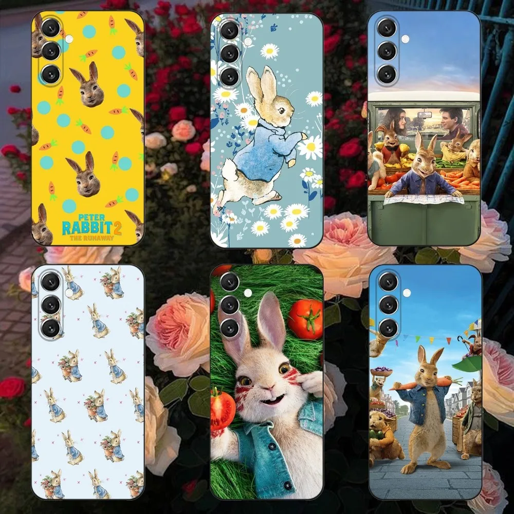 P-Peter Rabbits   Phone Case For Samsung Galaxy A13,A21s,A22,A31,A32,A52,A53,A71,A80,A91 Soft Black Cover