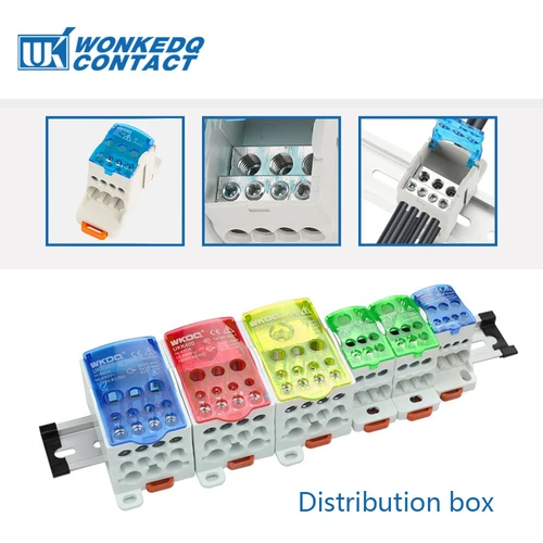 Imagen 2 del producto Caja de distribución UKK, un en varias salidas, conector eléctrico de alimentación, unión, bloque de terminales de carril Din UKK80A/125A/160A/250A/400A