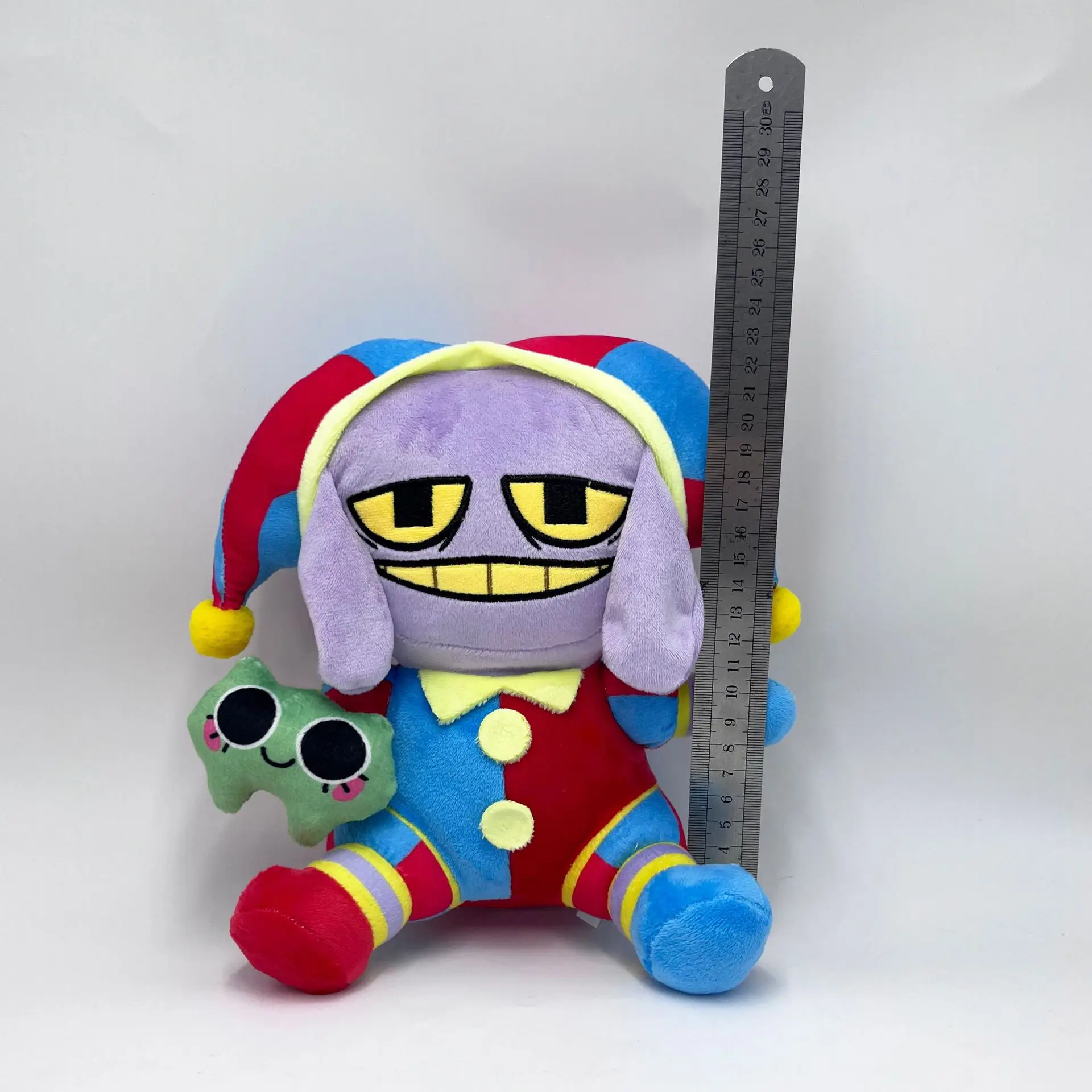 Peluche Pomni de 23 cm, style dessin animé, jouet en peluche doux, cadeau de collection pour les fans de cirque