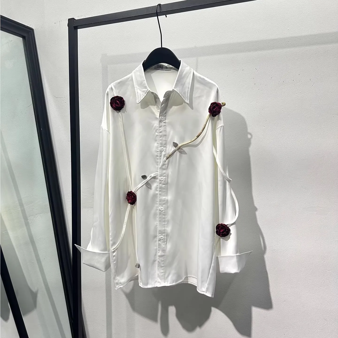 

Owen Seak Men Casual Shirts Gothic Style Men's Clothing Spring Male High Street Autumn Black Shirts