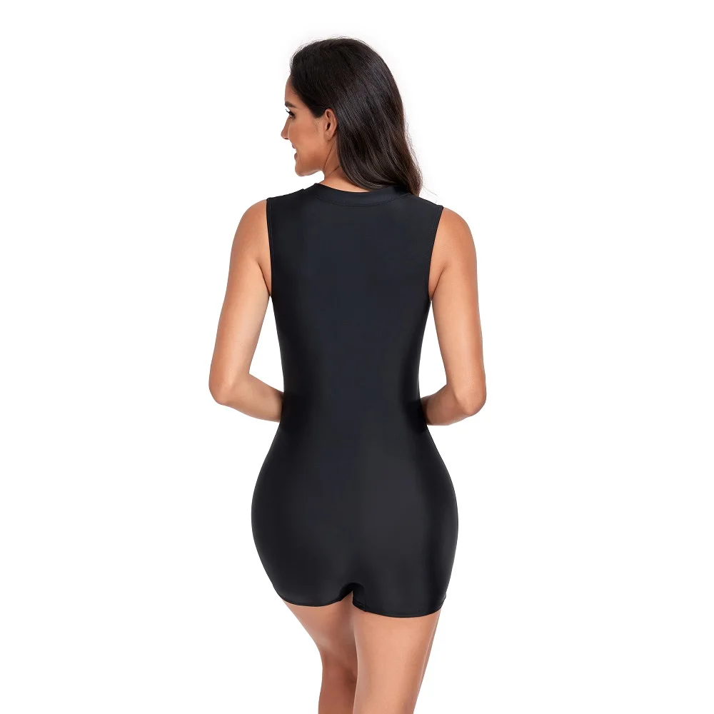 Woman Swimsuit Sport Style One Piece Bathing Suit Sleeveless Quick Dry Swimming Clothes Female Surfing Suit Women\'s Swimwear