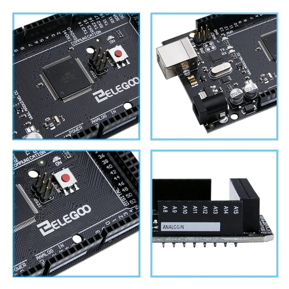 ELEGOO Arduino MEGA R3 Board ATmega 2560 + cavo USB compatibile con progetti Arduino IDE conformi a RoHS