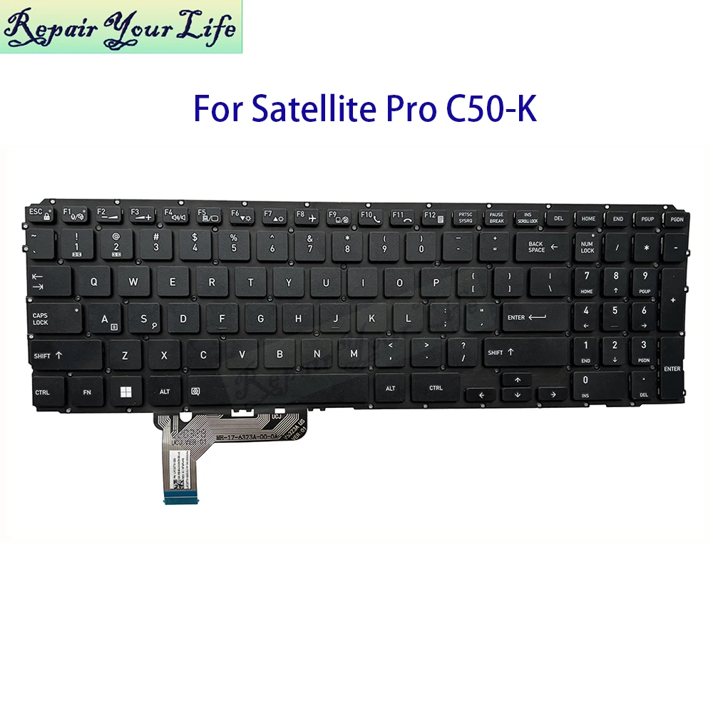 US English Laptop Keyboard For Dynabook Satellite Pro C50-K C50-K-11B PSY29A PSY29U PSY29C PSY19A LK133TX1C00 V6323A NO Backlit