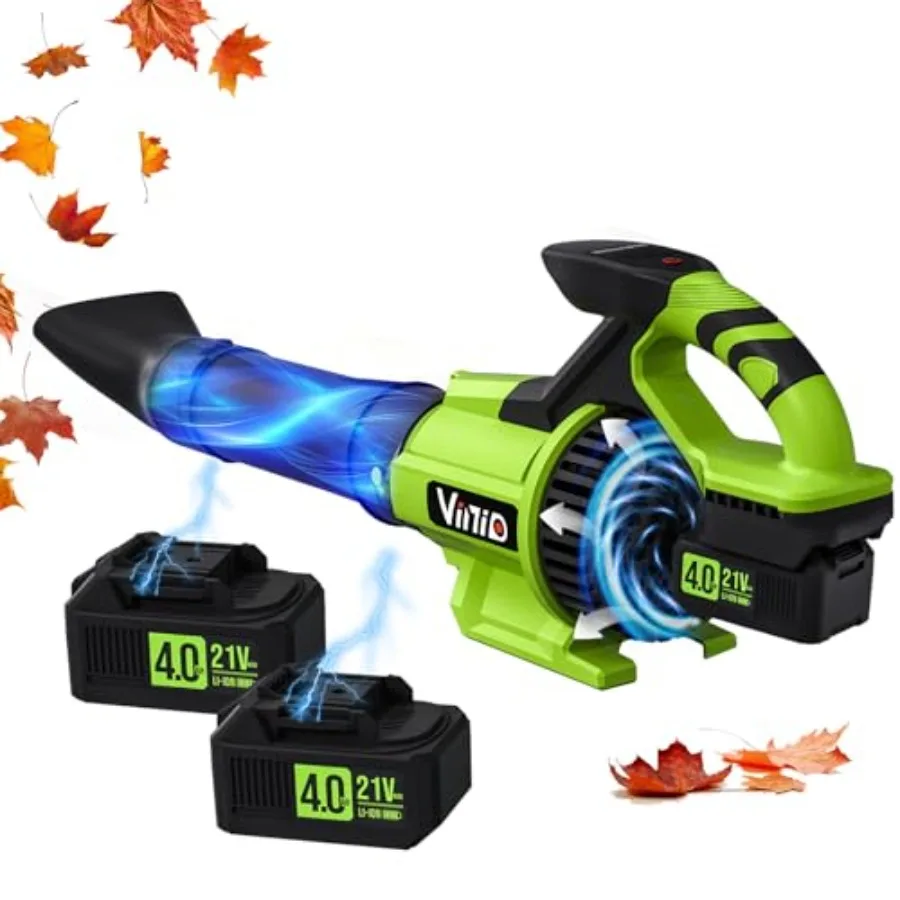 

Leaf Blower Cordless 8000mAh Longest Runtime Blower 32 000 RPM 710 CFM with 2×4.0Ah Batteries and Fast Charger Lightweight 3 Sp